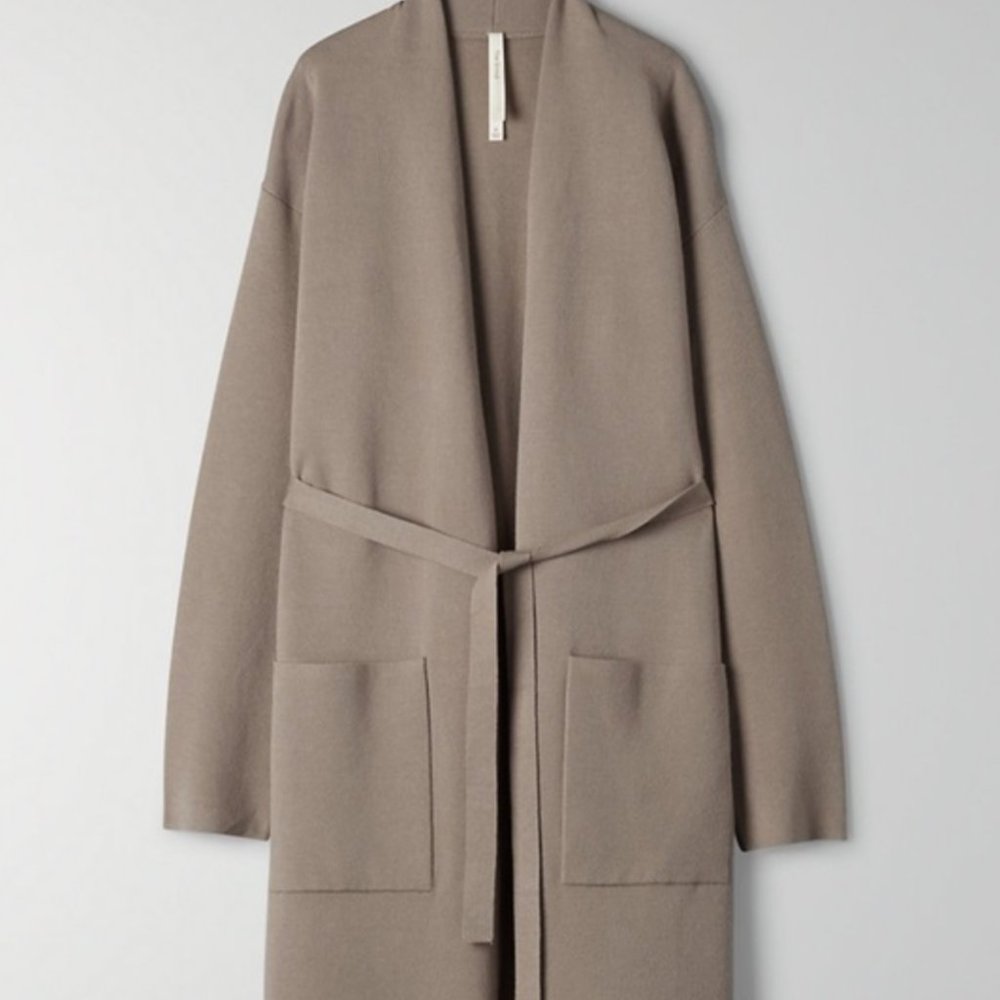 Aritzia Babaton Ty Belted Long Cardigan